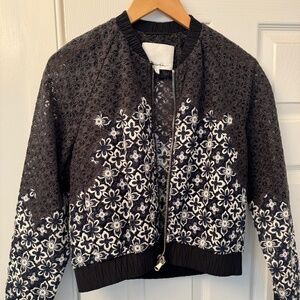 3.1 Philip Lim Patchwork Lace Bomber Jacket